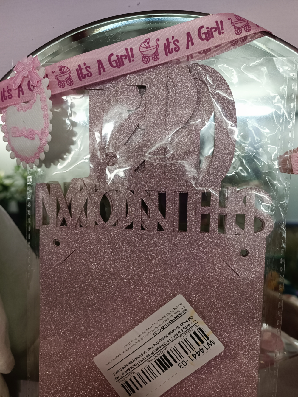 Pink milestone photo frame