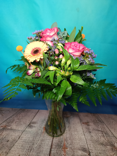 Nice for mom. - Flowers in vase.