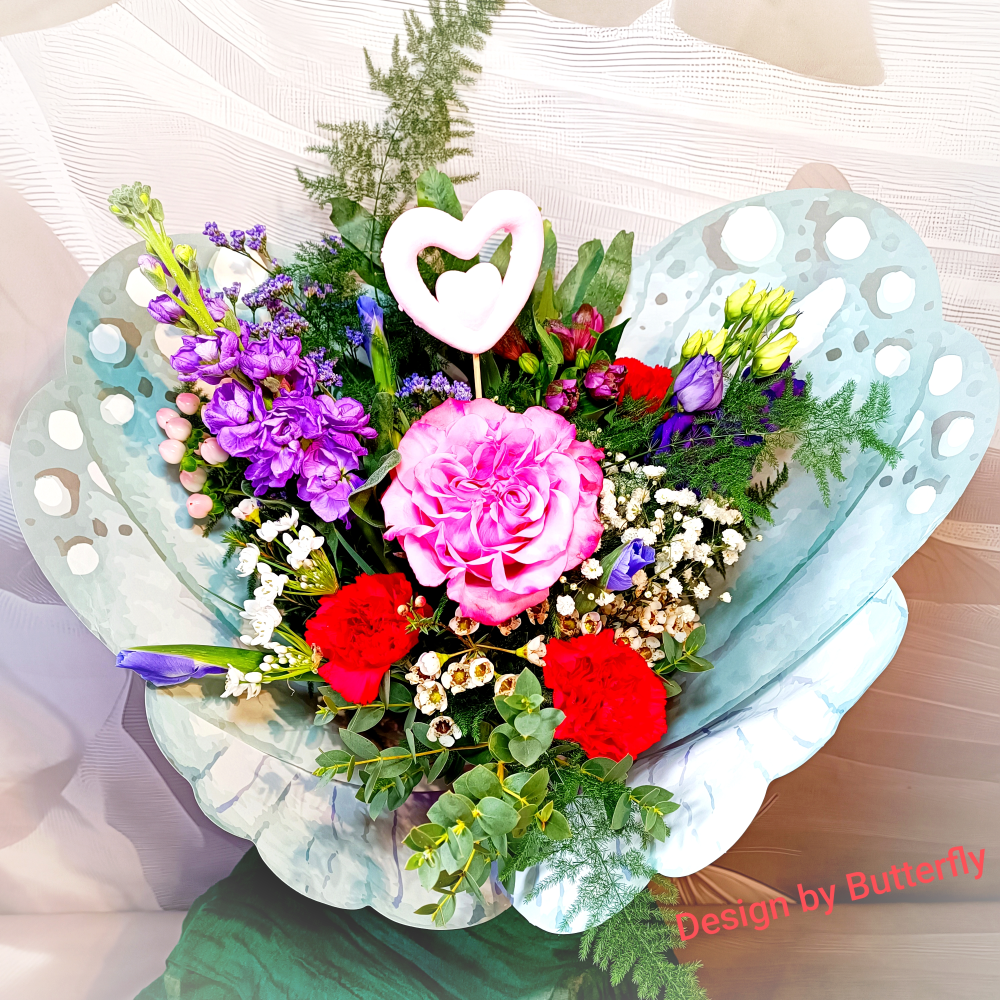 Embraced by butterfly