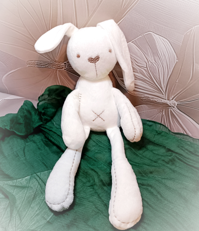 White ,plush bunny - Soft ,plush bunny.
